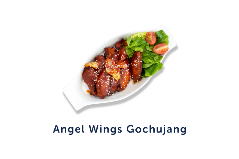 angel wings gochujang caption