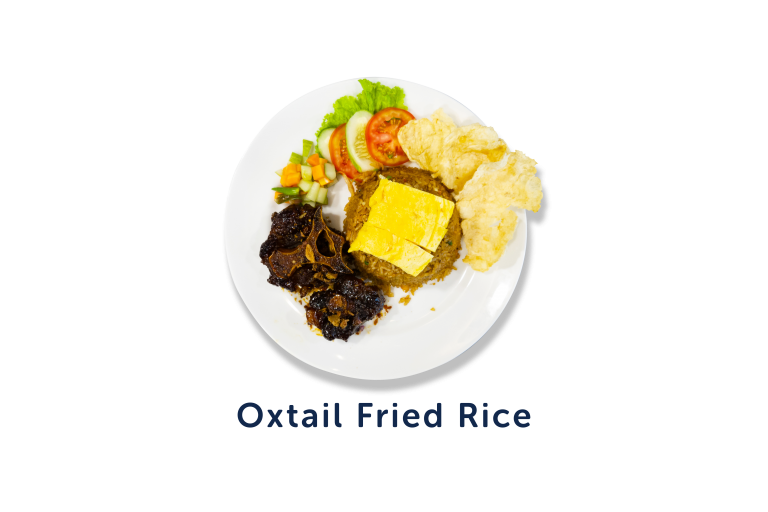 oxtail fried rice caption