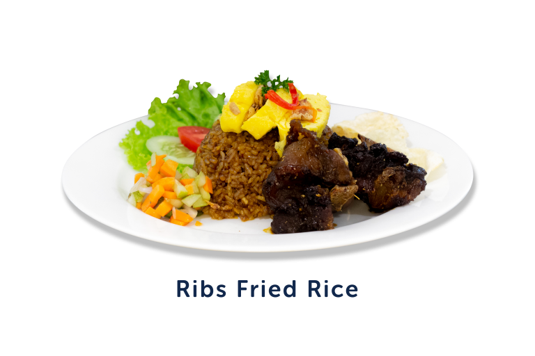 ribs fried rice caption