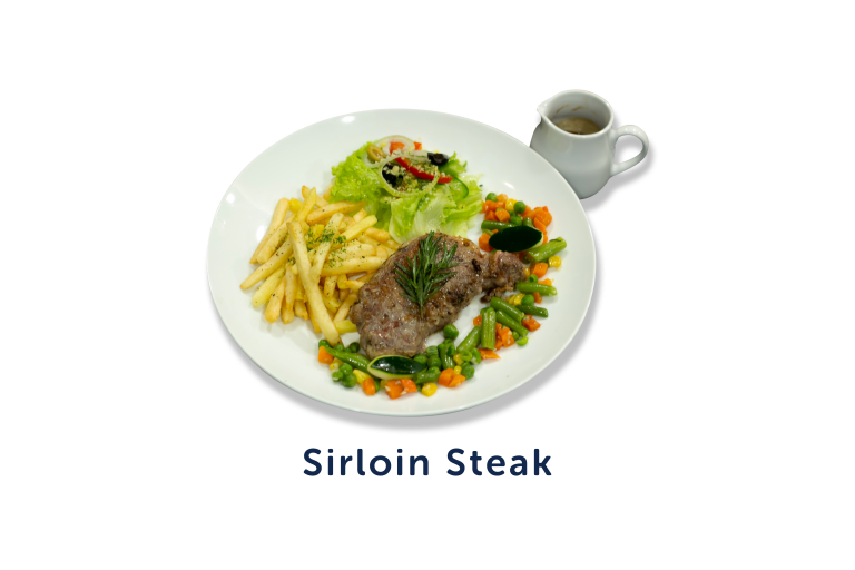 sirloin steak caption