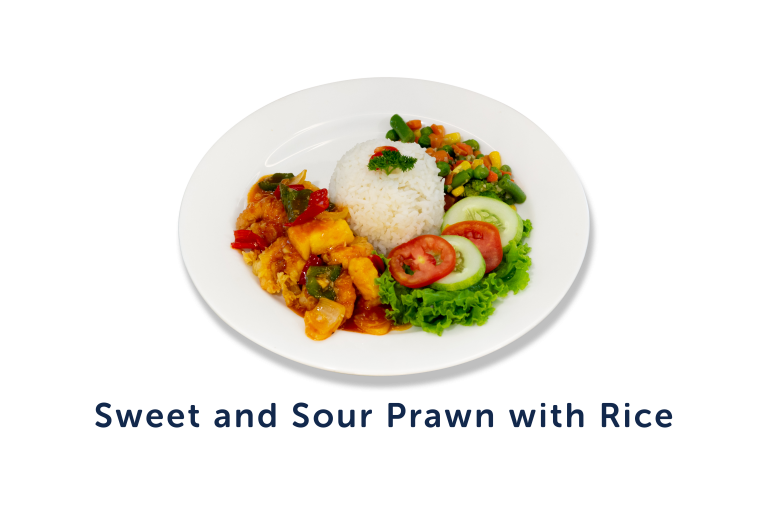 sweet and sour prawn caption