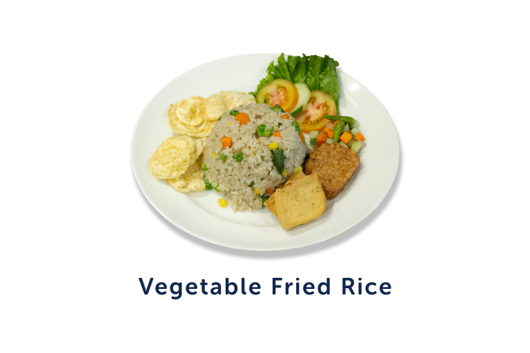 vegetable fried rice caption